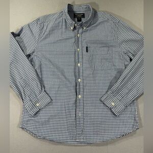 Abercrombie & Fitch Blue and White Checked Button-Down Shirt